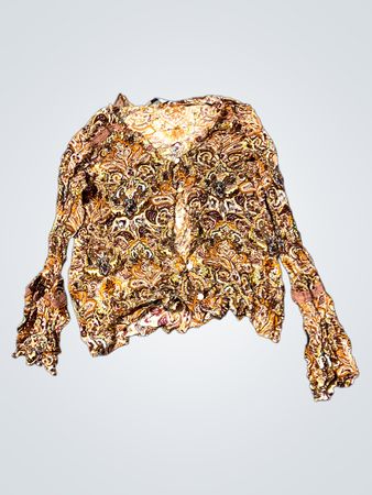 Paisley-Print Langarmbluse