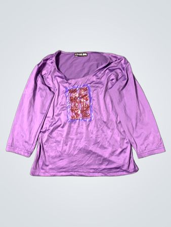 Cover Girl lila Langarmshirt mit Pailletten