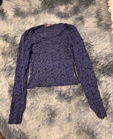 Eschmar Germany Blue Lace Langarmtop
