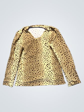 Leopardenmuster Langarmoberteil