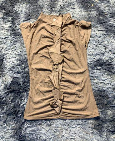Brauner Rüschenshirt