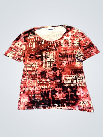 Rot und Schwarz Grafikdruck T-Shirt