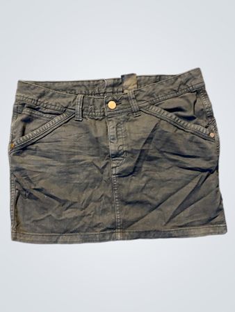 Lee Damen schwarzer Denim Minirock