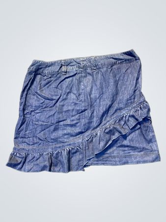 Denim-Rüschenshirt