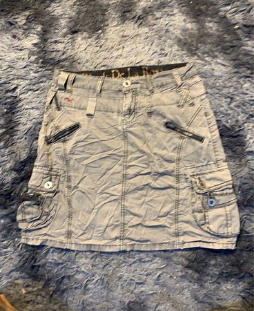 De La Rosa Damen Grauer Cargo Minirock