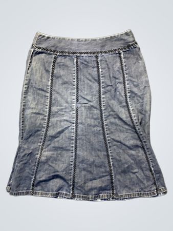 Jeansrock mit geflochtenem Detail