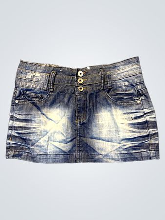 Blauer Jeans Minirock