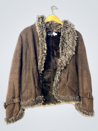 Orange D'Or Brown Faux Fur Lined Jacket