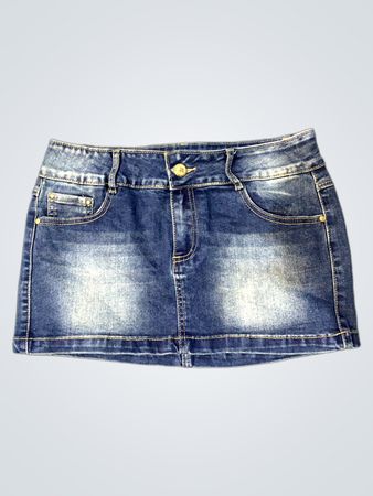 Blauer Denim-Minirock
