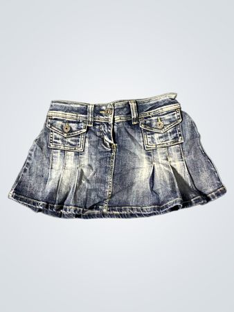 Jeans Faltenrock