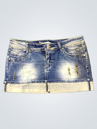 Jeansrock mit Nieten