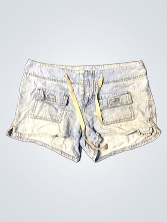 Jeans-Shorts in Hellwash mit Kordelzug