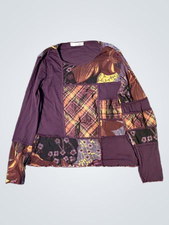 Christine LAURE Patchwork Langarm-Top