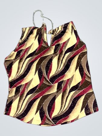 Frauen Hals-Tops mit abstraktem Druck