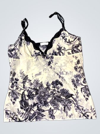 Floral Print Camisole mit Spitzenbesatz