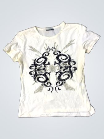 Weißes T-Shirt mit Grafikdruck