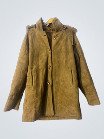 Brown hooded coat