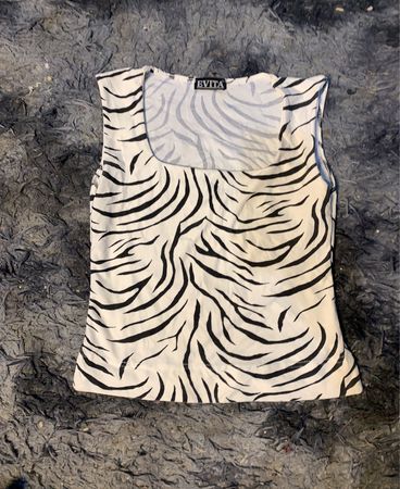 EVITA Zebra Print Tank Top