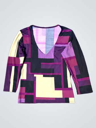Patchwork Langarmshirt