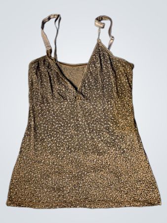 Braun bedrucktes Top