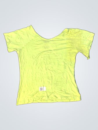Limettengrünes T-Shirt mit Ringdetail