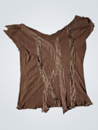 Per Una Braunes Top mit kurzen Ärmeln