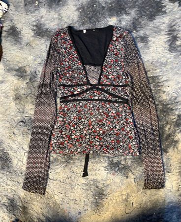 Langarmshirt mit floralem Druck