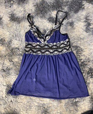 Blaues Babydoll Unterwäsche