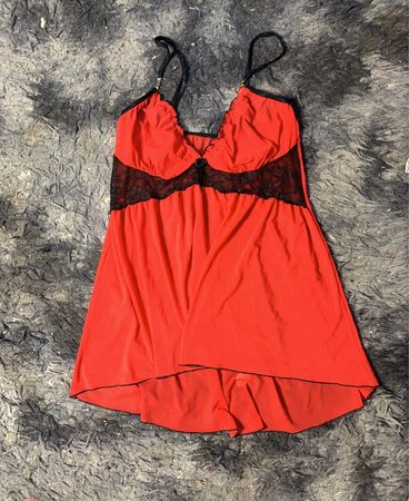 Rote Babydoll-Unterwäsche