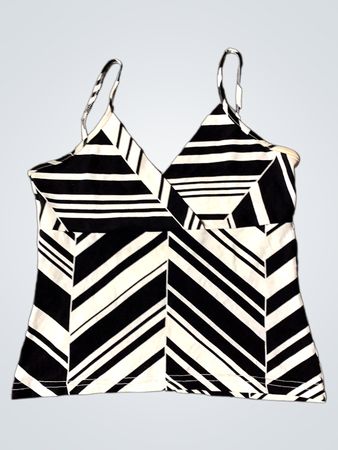 Schwarz-weiß gestreiftes Tanktop