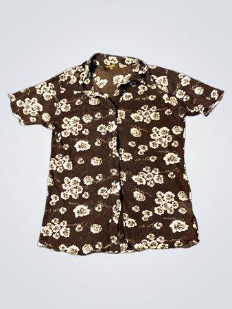 X-Mail Floral Print Button-Up Shirt