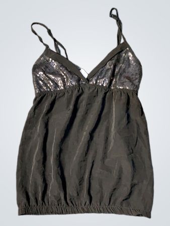 Schwarzes Paillettentop