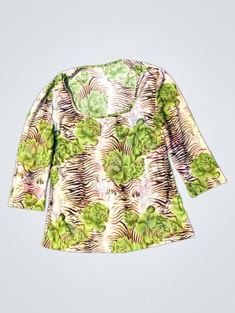 Damen Bedrucktes Langarmtop