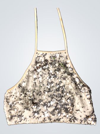 Glitzerndes Halterneck-Top