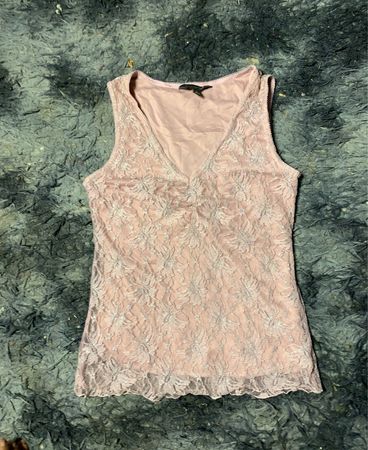 Rosa Spitzen-Top
