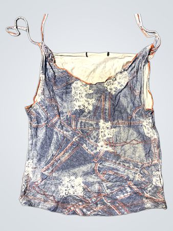 Denim Print Tank Top
