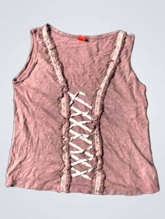 Mauve Korsett Schnürung Tanktop