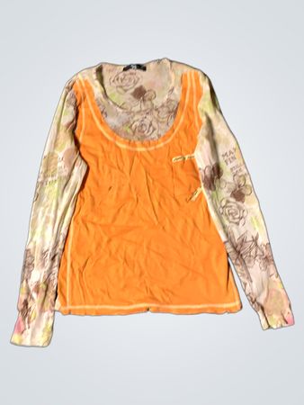 Cote & Laise Paris Langarm-Bluse mit Blumenmuster