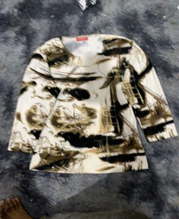 Abstract Print Langarmshirt