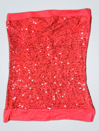 Rotes Pailletten-Röhrenoberteil