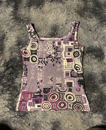 Lila geometrisches Muster Tanktop