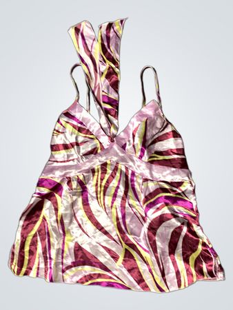 Satin-Camisole mit abstraktem Print