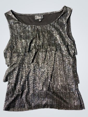 Dressbarn Petite Metallic Ärmelloses Oberteil