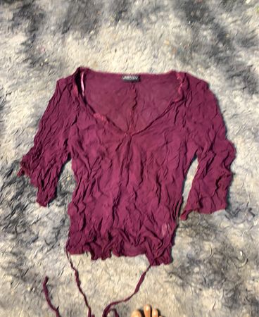 INNOCENCE LONDON Lila Crinkle Langarm-Top