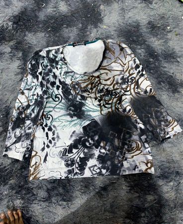 Abstract Print Langarmshirt