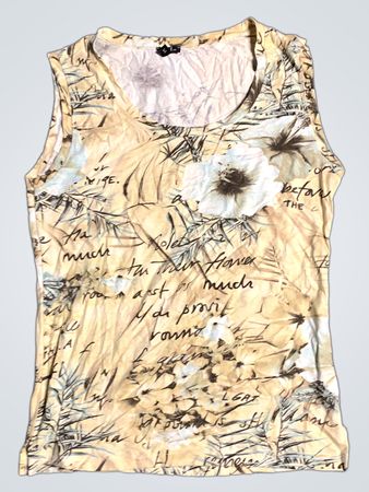 Ärmelloses Floral Script Tanktop