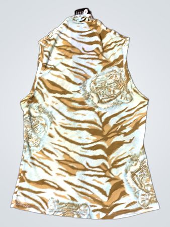 Ärmelloses Tigerprint-Top