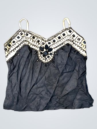 Schwarzer Perlen-Camisole