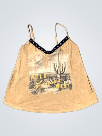 Beige Tanktop mit "Wild Arizona West" Grafik