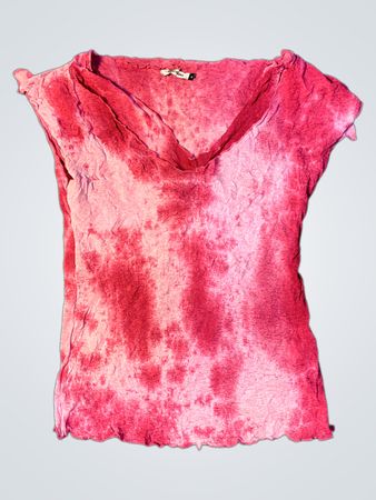 JERSEY ROGERS Tie-Dye V-Neck Top